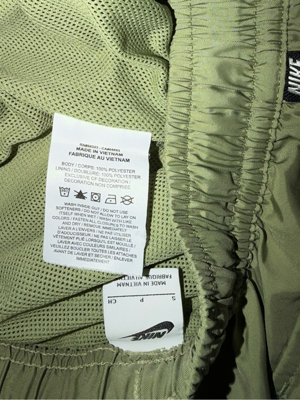 Nike Sportswear Sport Essentials Woven Flow Shorts Men’s Small Green Mesh Lining - Picture 6 of 6